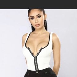 White And Black Bodysuit 