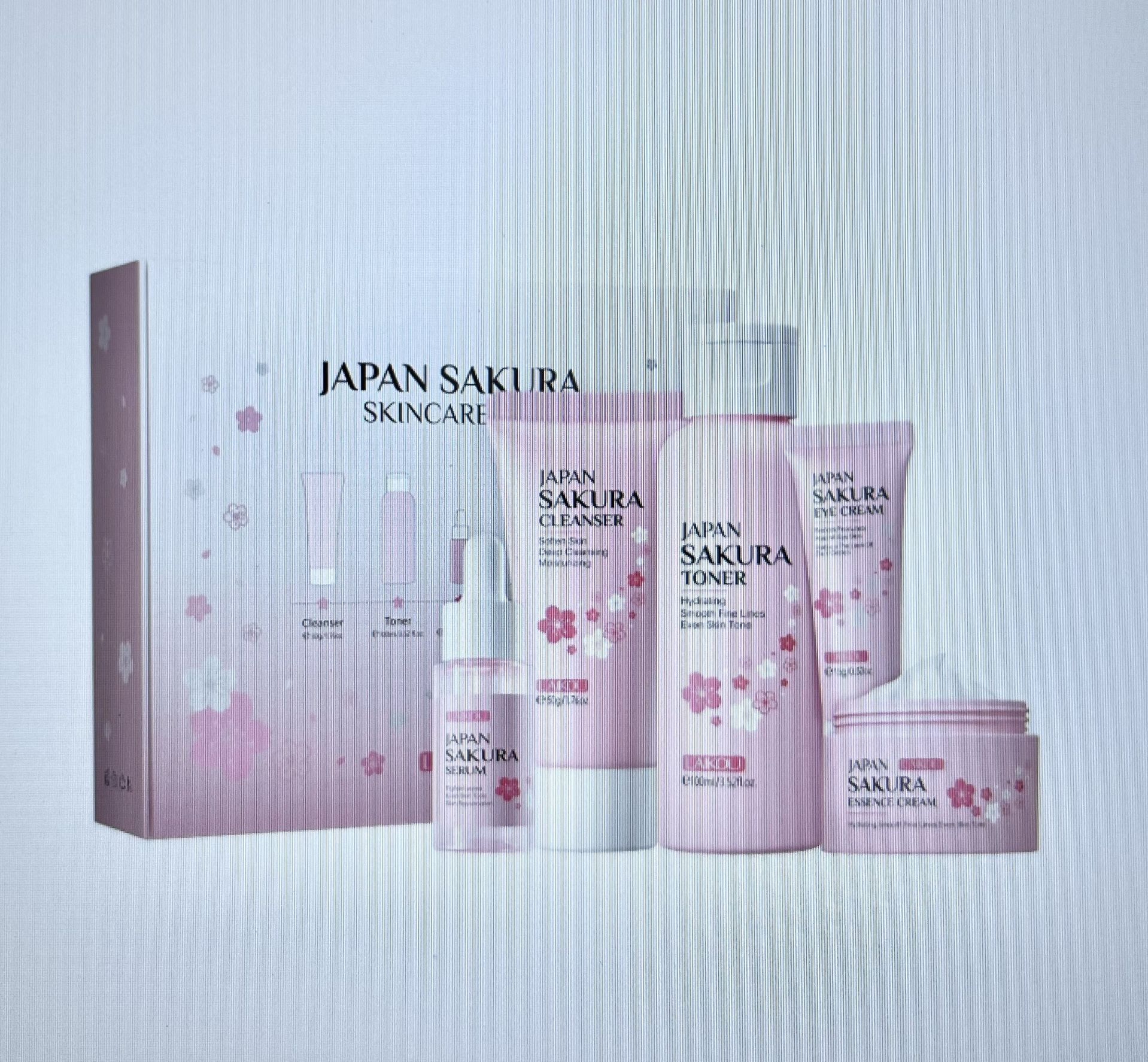 New! Japan Sakura 5 Piece Face Skincare