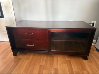 Wood media console