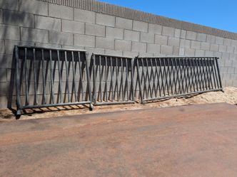 Fence with gate 16' custom  made painted