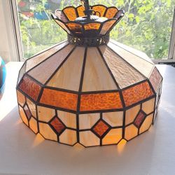 Beautiful TIFFANY Style Hanging Lamp-RARE FIND!!
