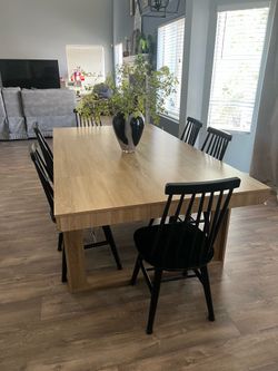Wooden table and chairs
