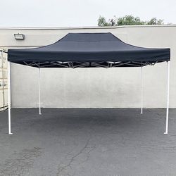 (NEW) $130 Heavy Duty 10x15 FT Outdoor Ez Pop Up Canopy Party Tent Instant Shade w/ Carry Bag (Black, Red) 