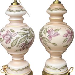 Hand Painted Vintage Made In Germany Lamps