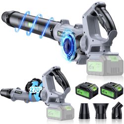 Leaf Blower, 680 CFM 190 MPH 21V Electric Cordless Leaf Blower with 2 X 4.0Ah...