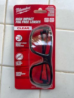Milwaukee anti-fog Safety Glasses clear lens
