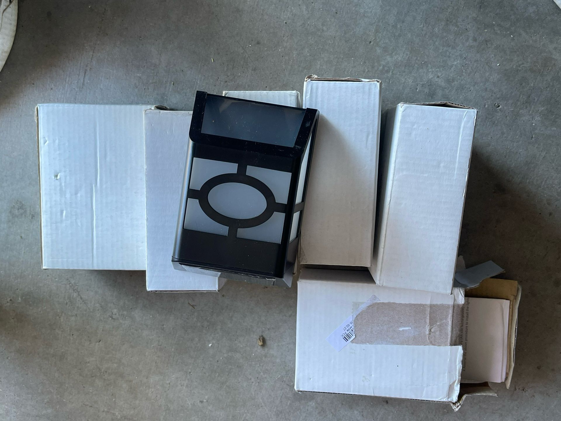 Solar Wall Or Fence Post Light Set Of 6 New