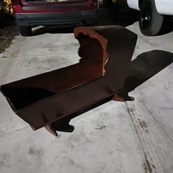 Antique Solid Wood Larg Cradle 40 No Less 1 Of A Kind Pc