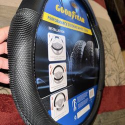 Goodyear Black Side Grip Steering Wheel Cover 