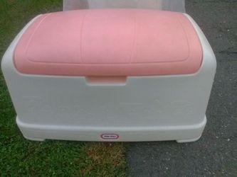 Durable Little Tikes Pink and White Toy Chest 36” x 20” x 20”