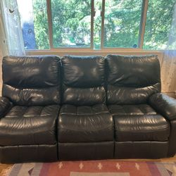 Reclining Leather Sofa – Ashley Furniture – Great Condition! $275 OBO