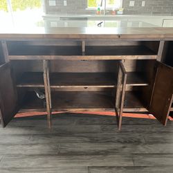 Wooden TV Stand 7ft