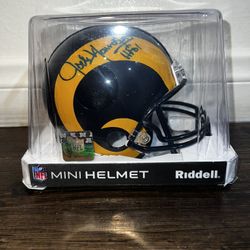Verified Signed Jack Youngblood Rams Mini Helmet