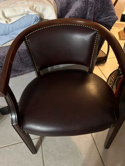 2 leather office chairs