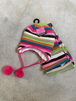 Joe Boxer Striped Knit Hat and Scarf Set