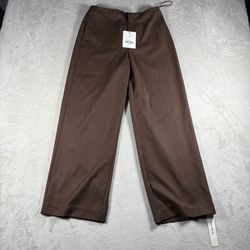 Reformation Women's 4 Brown Rayon Blend Joni Cropped Dress Pants NWT #1501