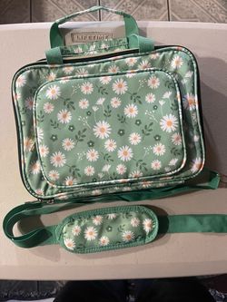 Floral green bible bag