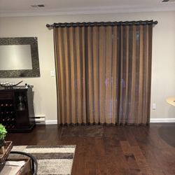 Bamboo Curtains Panels -Set of 5 -Excellent Condition 