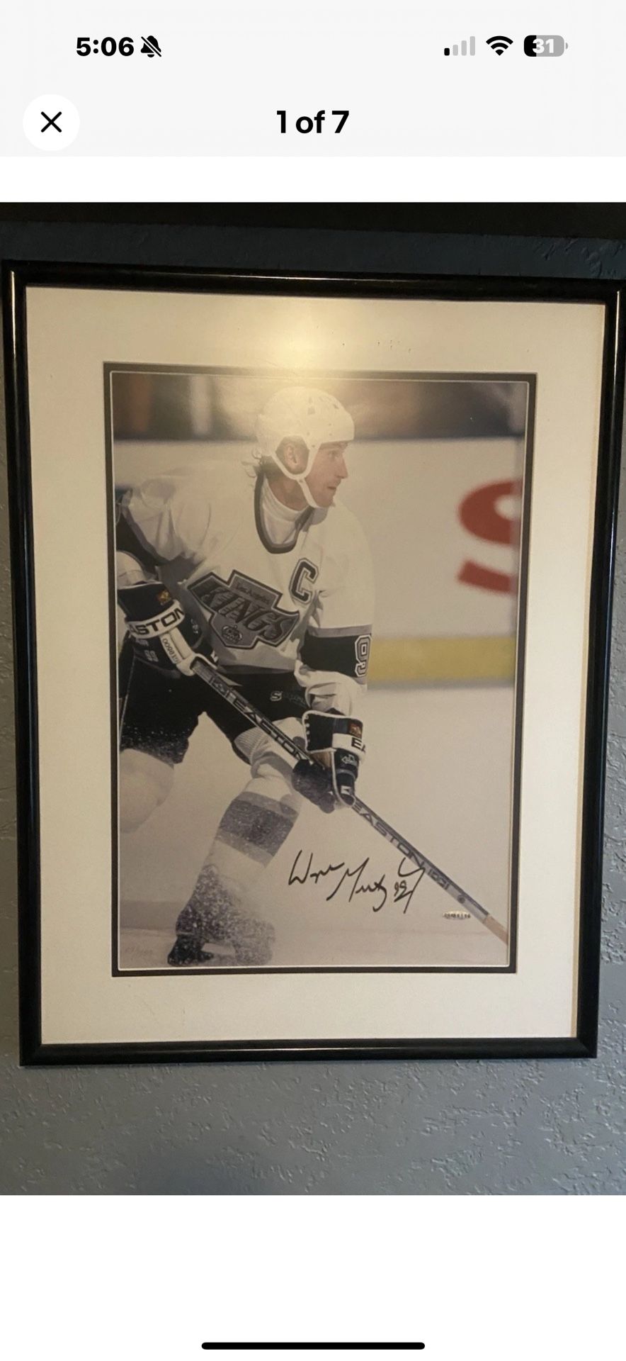 Wayne Gretzky Signed 16x20 Framed Matted UDA Certified Mint Auto