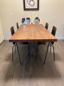 CB2 Dylan Acacia Wood Dining Table