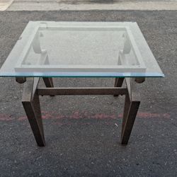 Glass End Table, 