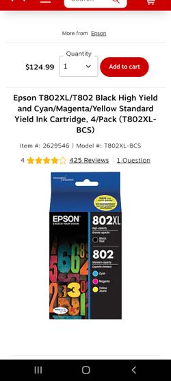 New Never Used. Epson 802xl