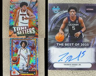 2025-26 Tarris Reed Jr Bowman U Best The Best Of 2025 Autographs
+ 2025-26 Mikel Brown Jr Bowman U Best Tone Setters Orange Refractor /25
+ 2025 Mikel