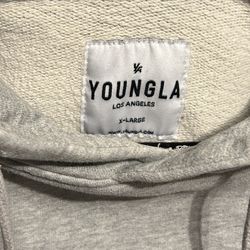 YoungLA Men's Grey Hoodie - XL