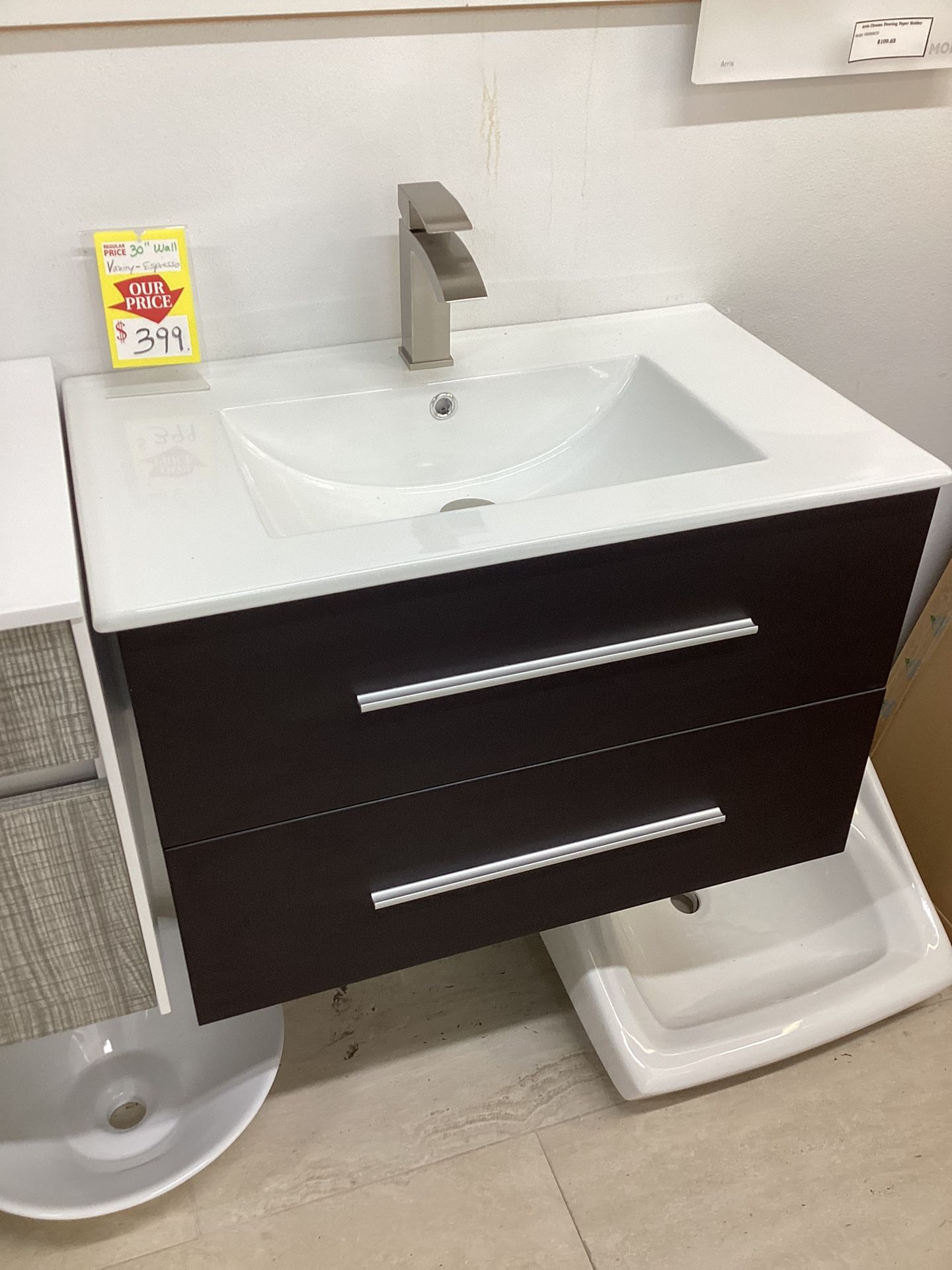 Brand New 30” Wall Mounted Vanity Cabinet Espresso Available For Pick Up,All Products : American Fashion Style Bags On Sale
