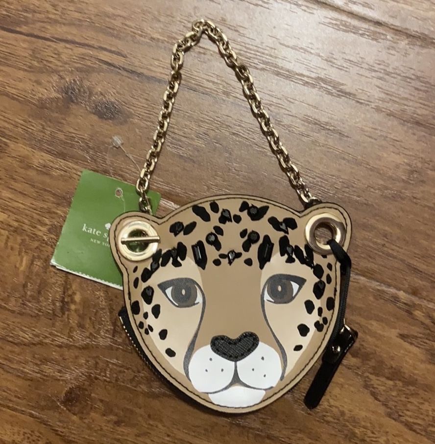 Kate spade leopard coin purse