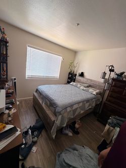 Full size bed frame and mattress