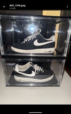 Nike Air Force 1 Low Black Suede Sneakers