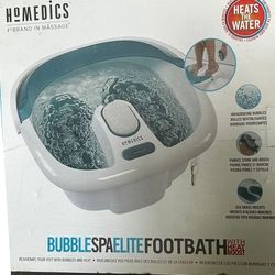 HoMedics Bubble Spa Elite Footbath with Heat Boost – Like New
