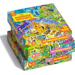 3x Magic Puzzle Company 1000-piece Jigsaw Puzzles (New/Sealed)