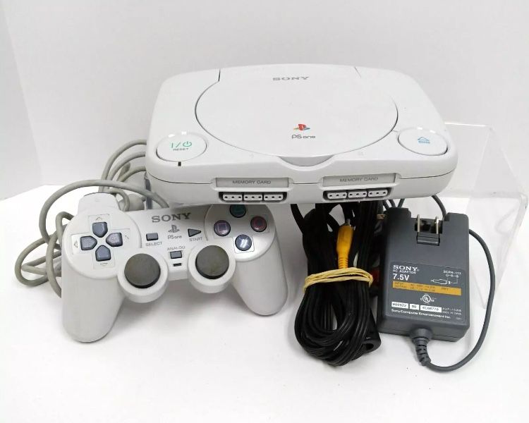 Sony Playstation PSOne SCPH-101 Console System OEM Bundle Light Gray Tested