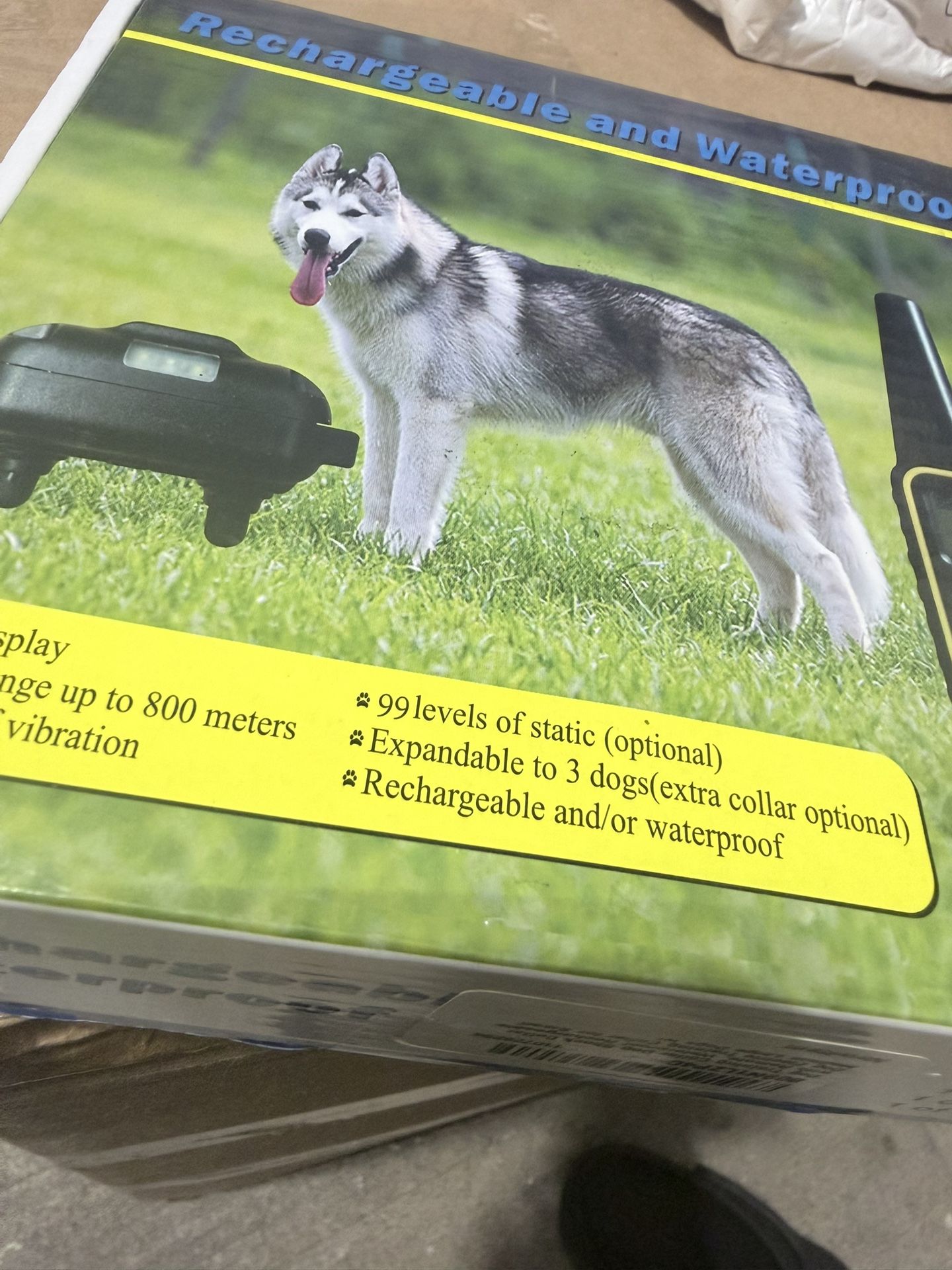 Dog Training Collar Dog Shock Collar with Remote, Waterproof Rechargeable Dog Electric Training Collar for Small Medium Large Dogs with Beep, Vibratio