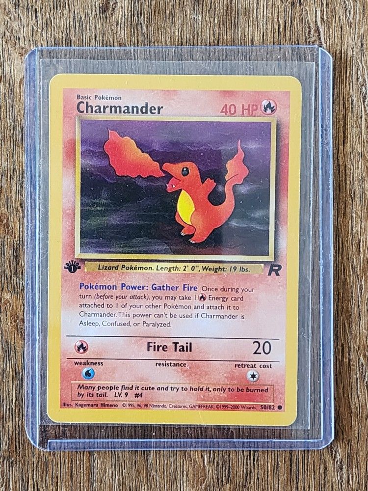 1st Edition Charmander 50/82 - Team Rocket - Pokemon Card