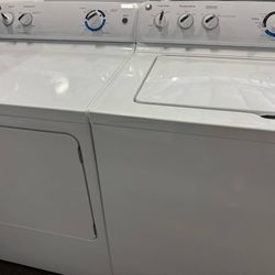 GE TOP LOAD WASHER and DRYER ELECTRIC with FREE CORDS ATTACHMENTS WARRANTY DELIVERY 