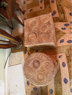 Handwoven Sisal Accent Stools / Side Tables