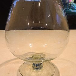 Vintage Clear Glass Snifter Fish Bowl Terarium 