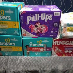 Diapers, pull Ups , Huggies, Pampers