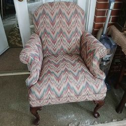 Georgian style arm chair  tapestry upholstery