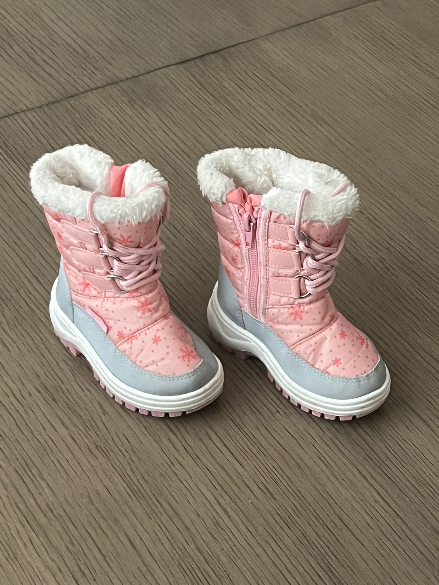 Winter Boots pink, Girl Size 6, (18-24 months ) 