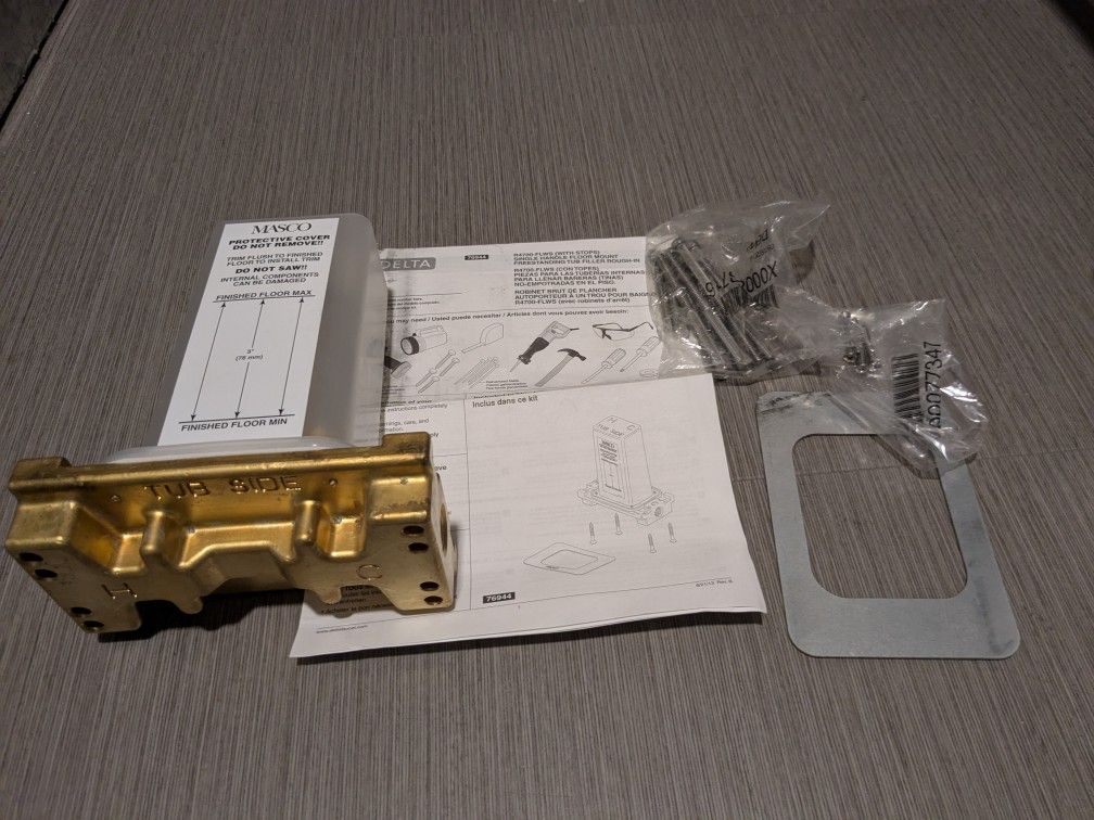 Free Standing Tub Filler Valve (Delta R4700-FLWS)