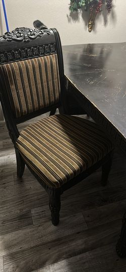 Six Piece Dining Room Table Black