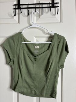 SO Green Crop Top Size Large