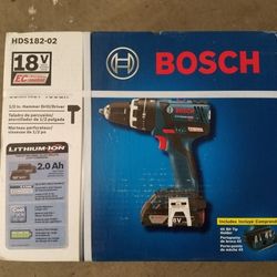 Bosch 1/2 in. Hammer Drill/Driver + 2 batteries + case