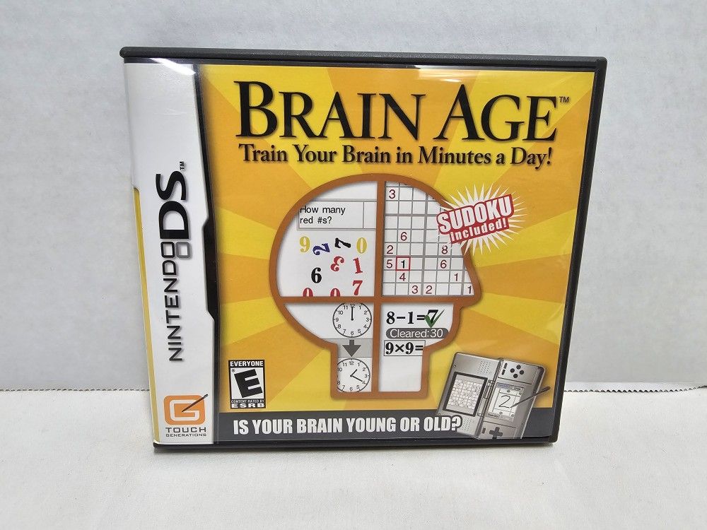 Brain Age: Train Your Brain in Minutes a Day (Nintendo DS, 2006) CIB CLEAN