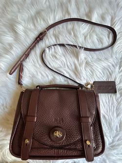 Coach Bleecker pebbled leather messenger bag