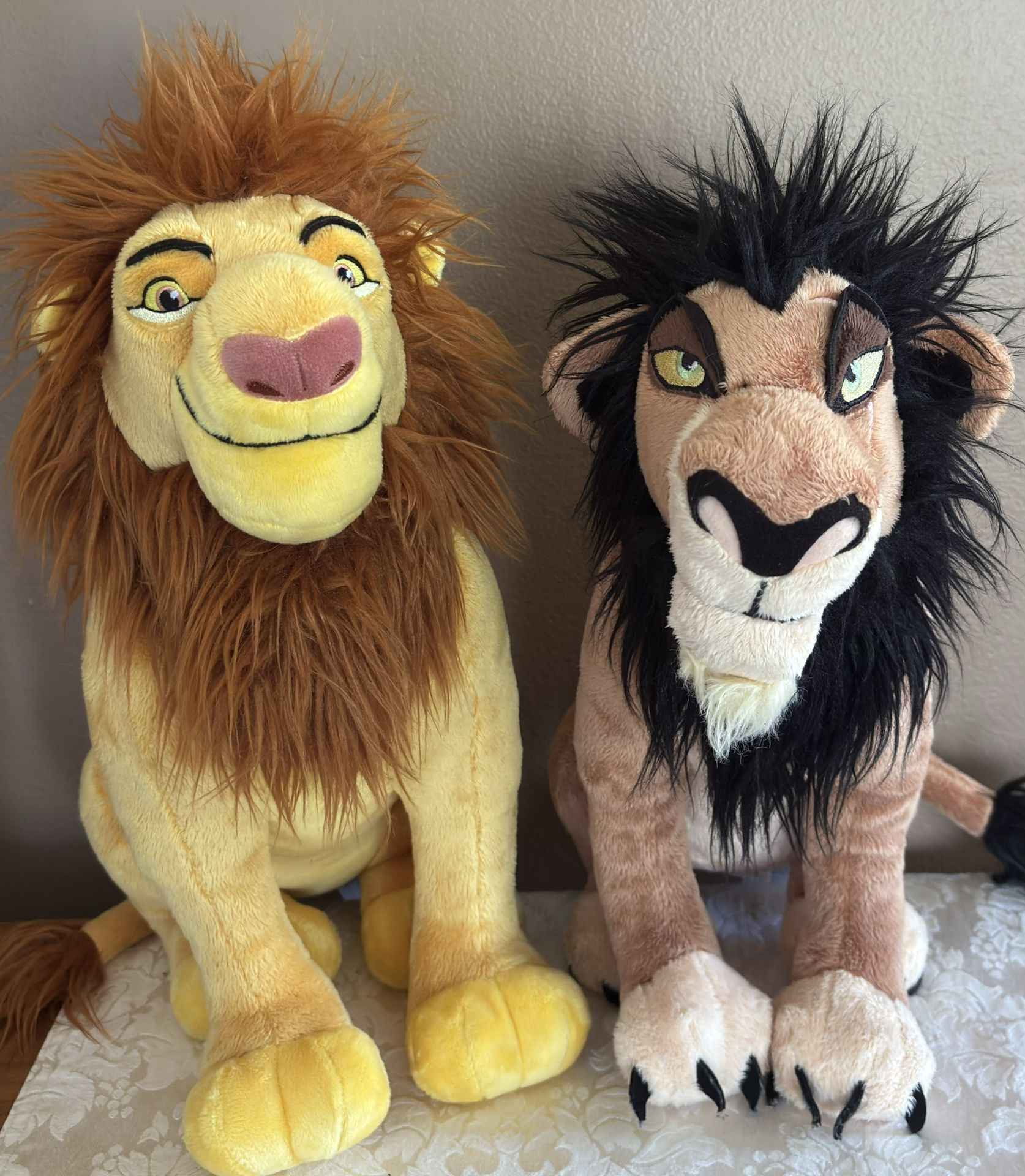 ✨ Disney’s The Lion King – Mufasa & Scar Plush Set ✨Read Full Description Below 